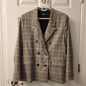 New York and Company Pink and Gray Blazer. Size Large.